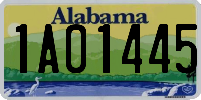 AL license plate 1AO1445