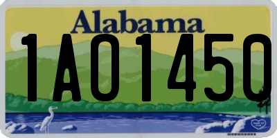 AL license plate 1AO1450