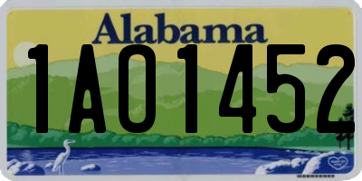 AL license plate 1AO1452