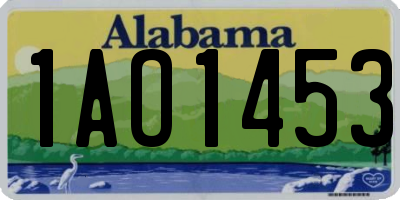 AL license plate 1AO1453