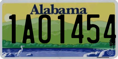 AL license plate 1AO1454