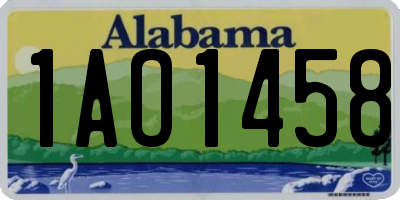 AL license plate 1AO1458