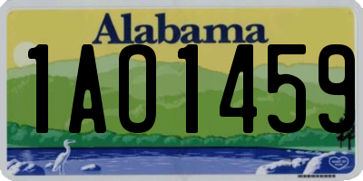 AL license plate 1AO1459
