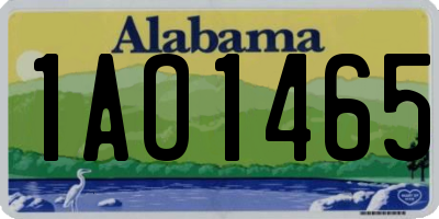 AL license plate 1AO1465