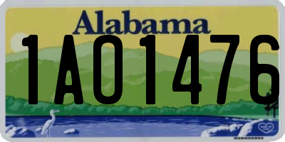 AL license plate 1AO1476