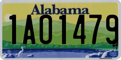 AL license plate 1AO1479