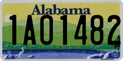 AL license plate 1AO1482