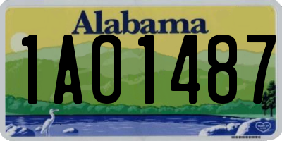 AL license plate 1AO1487
