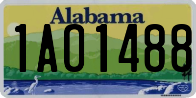 AL license plate 1AO1488