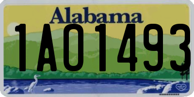 AL license plate 1AO1493