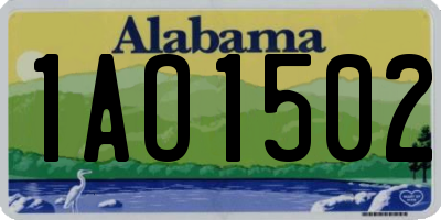 AL license plate 1AO1502
