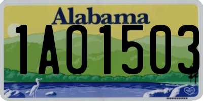 AL license plate 1AO1503