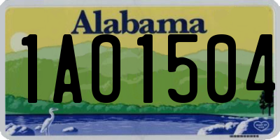 AL license plate 1AO1504