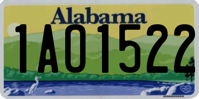AL license plate 1AO1522