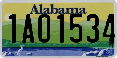 AL license plate 1AO1534