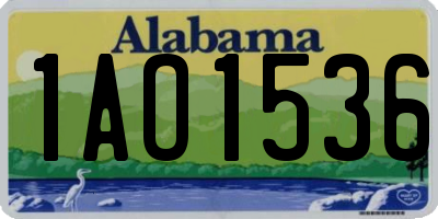 AL license plate 1AO1536