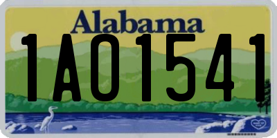 AL license plate 1AO1541