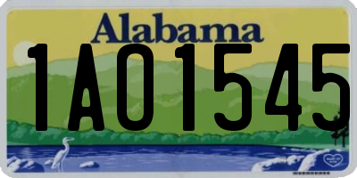 AL license plate 1AO1545