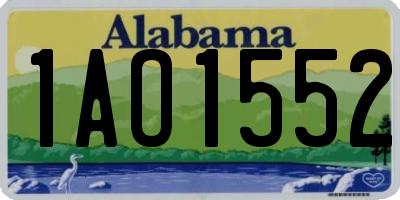 AL license plate 1AO1552