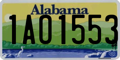 AL license plate 1AO1553