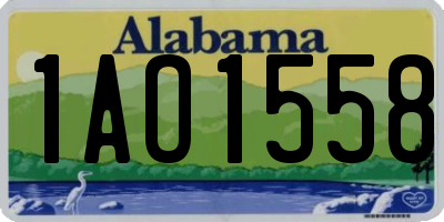 AL license plate 1AO1558