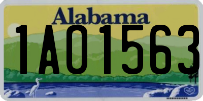 AL license plate 1AO1563