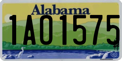 AL license plate 1AO1575