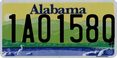 AL license plate 1AO1580