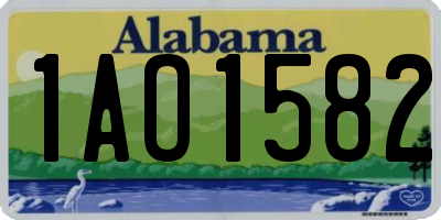 AL license plate 1AO1582