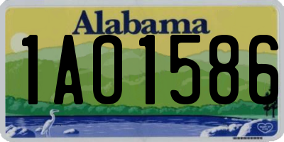 AL license plate 1AO1586