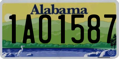 AL license plate 1AO1587