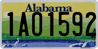 AL license plate 1AO1592