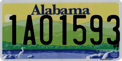 AL license plate 1AO1593