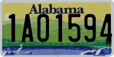 AL license plate 1AO1594