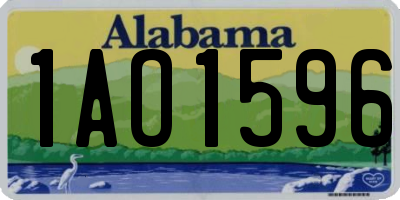 AL license plate 1AO1596