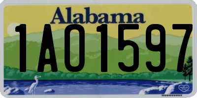 AL license plate 1AO1597