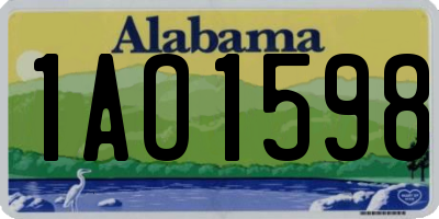 AL license plate 1AO1598
