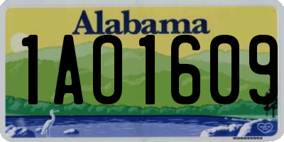 AL license plate 1AO1609