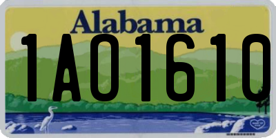 AL license plate 1AO1610