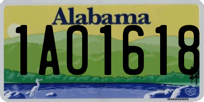 AL license plate 1AO1618