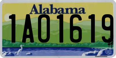 AL license plate 1AO1619