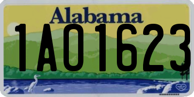 AL license plate 1AO1623