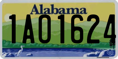 AL license plate 1AO1624
