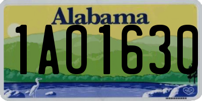 AL license plate 1AO1630