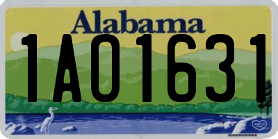 AL license plate 1AO1631