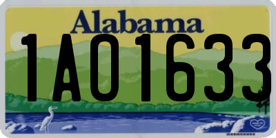 AL license plate 1AO1633
