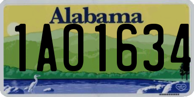 AL license plate 1AO1634