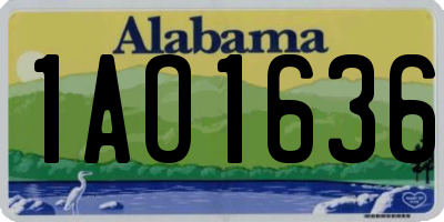 AL license plate 1AO1636