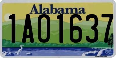 AL license plate 1AO1637