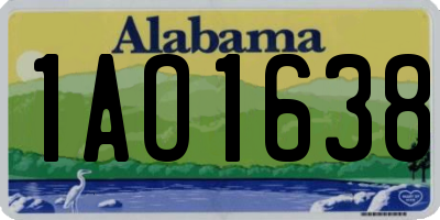 AL license plate 1AO1638